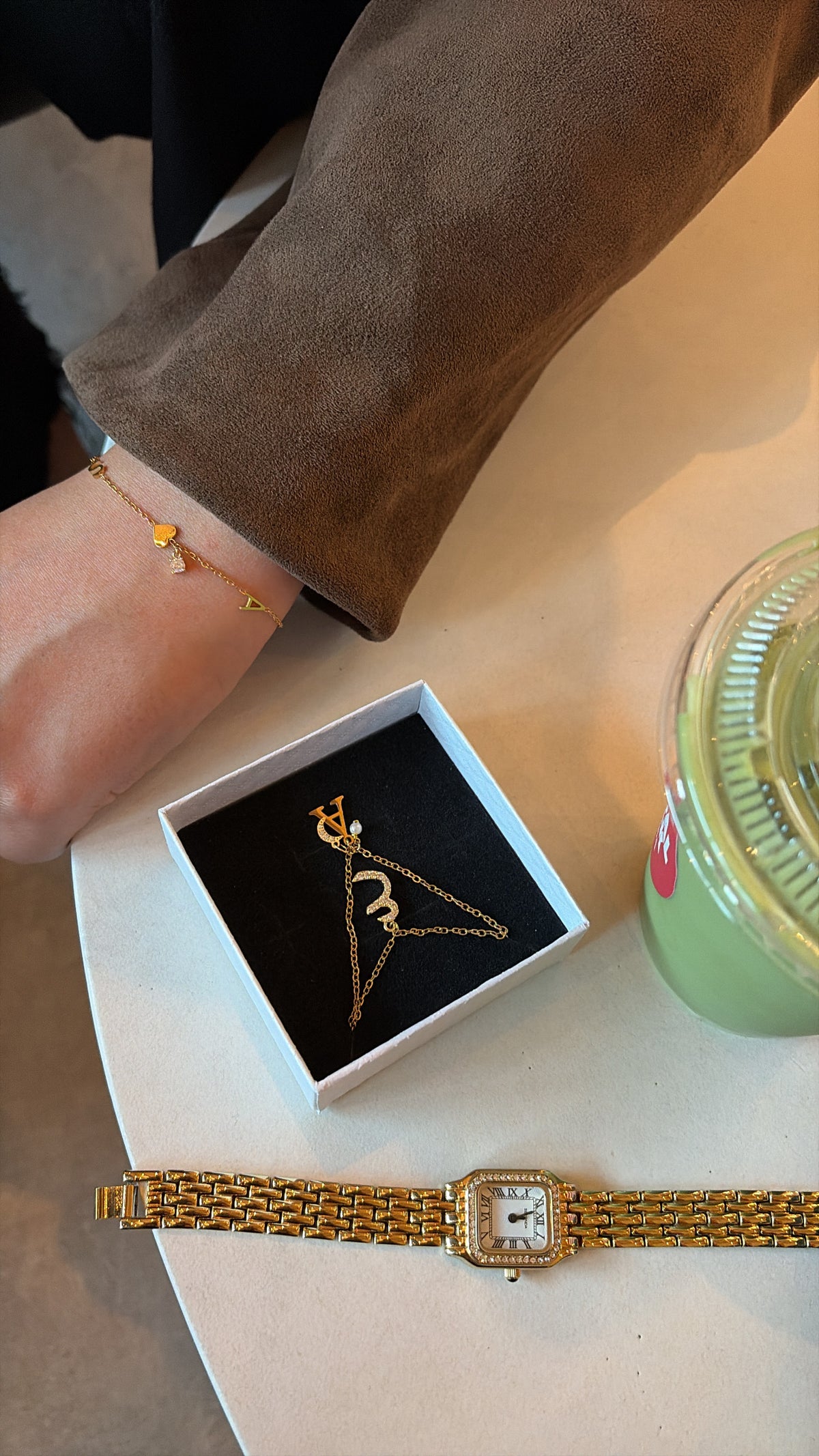 duo initial bracelet