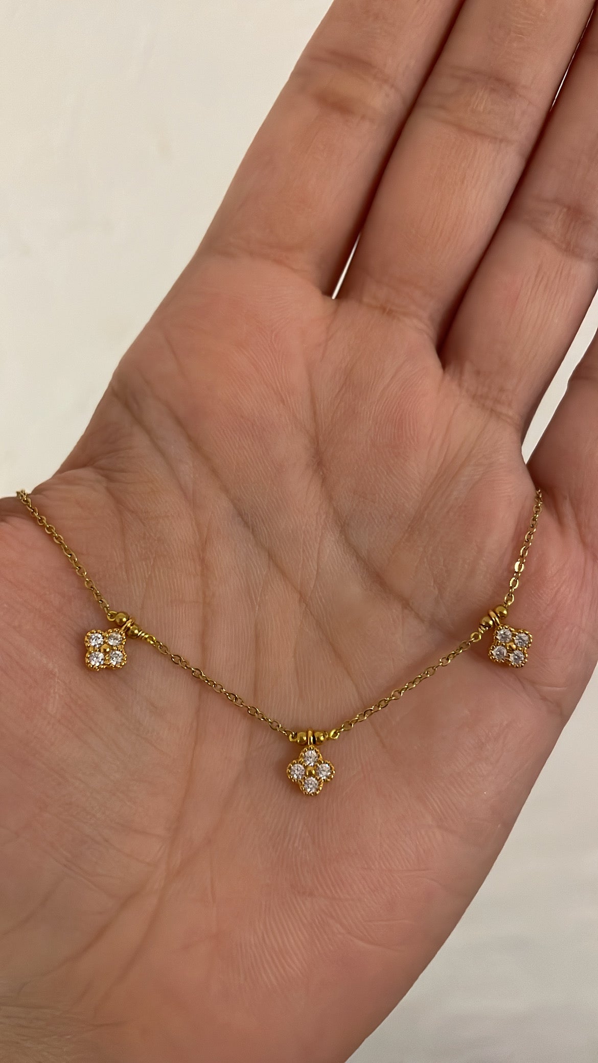 Clover diamanté necklace