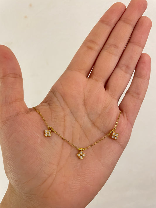 Clover diamanté necklace