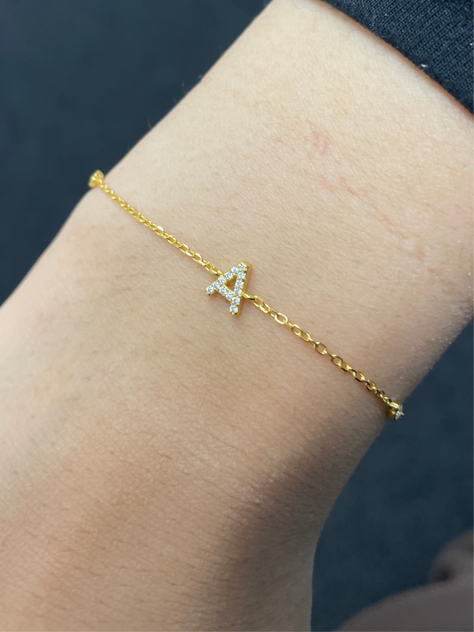 Diamanté initial bracelet