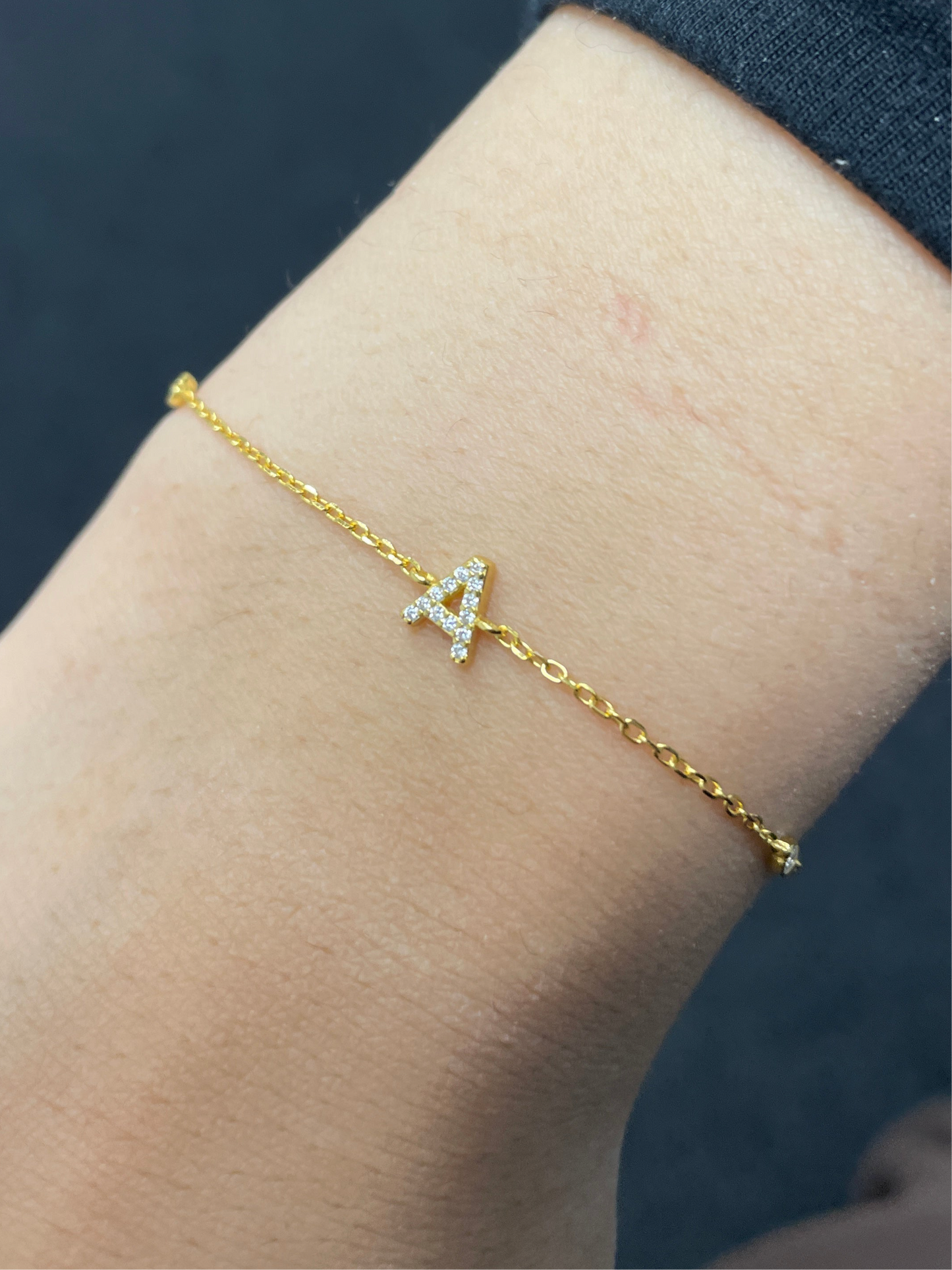 Diamanté initial bracelet