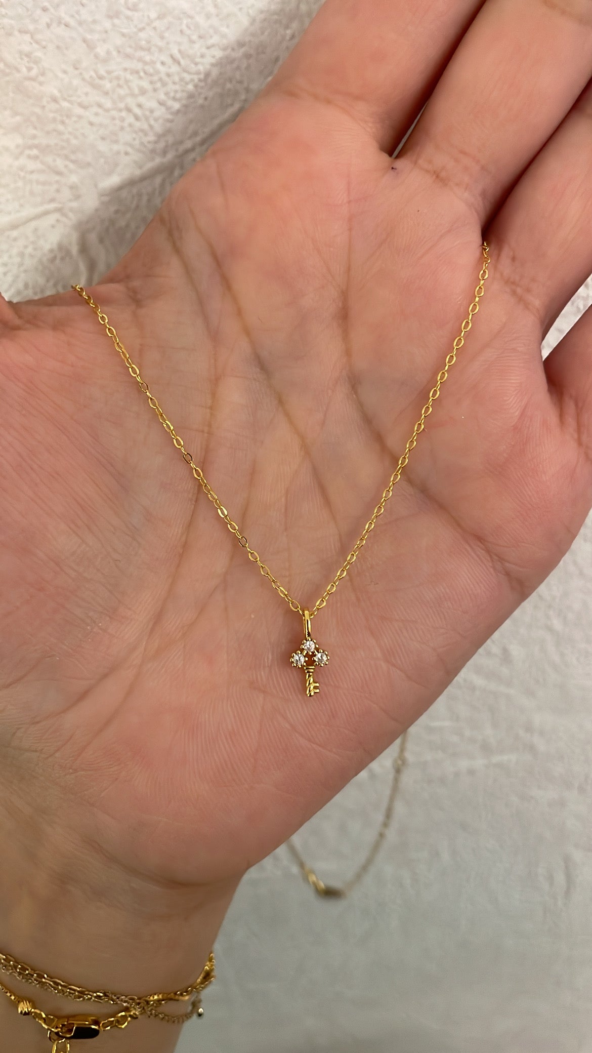 heart key necklace ๐