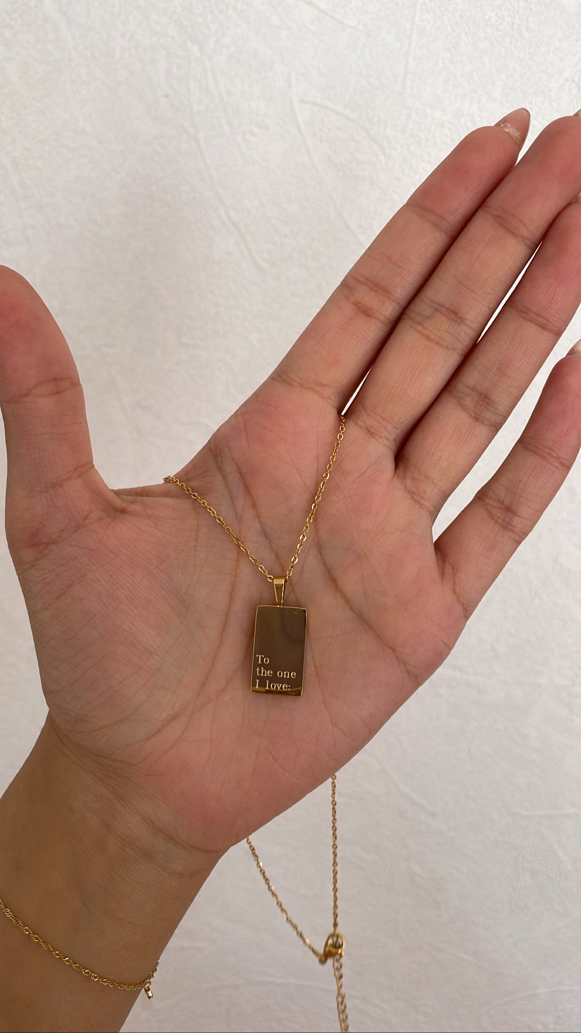 “To the one I love” necklace