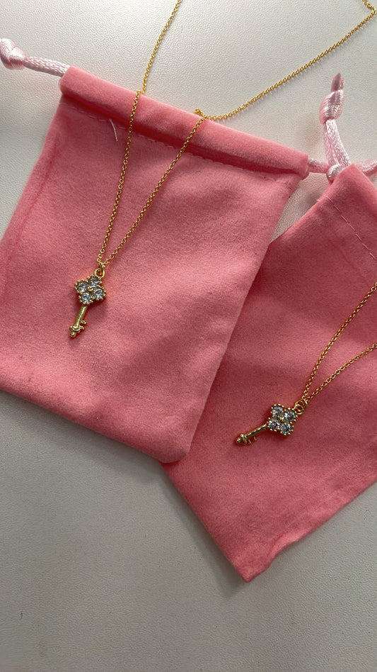Clover Key Necklace