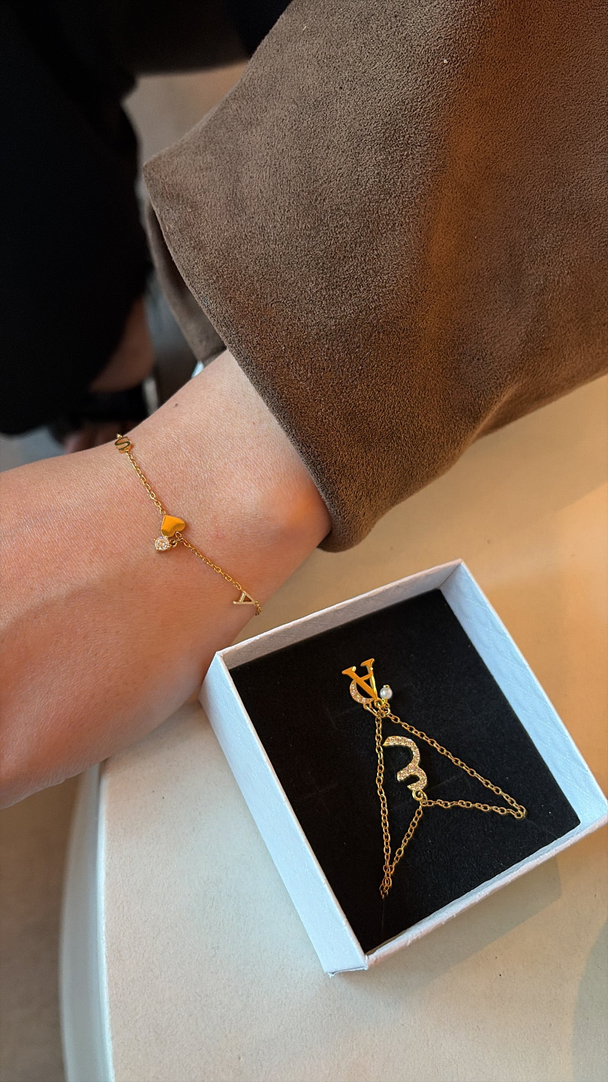 duo initial bracelet