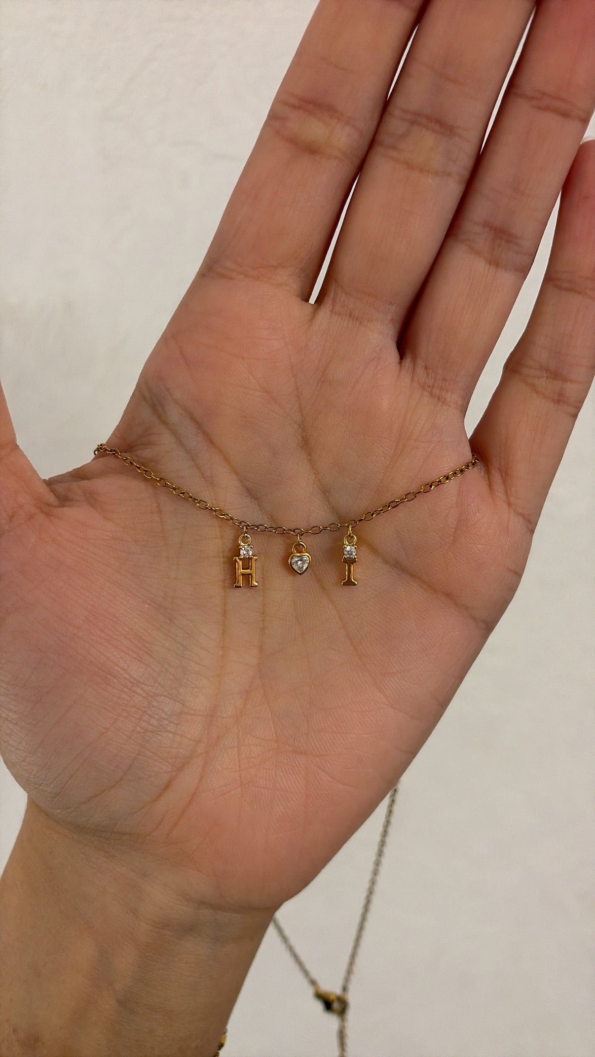 Heart necklace with initials 🫶🏽