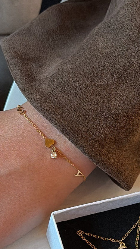 duo initial bracelet