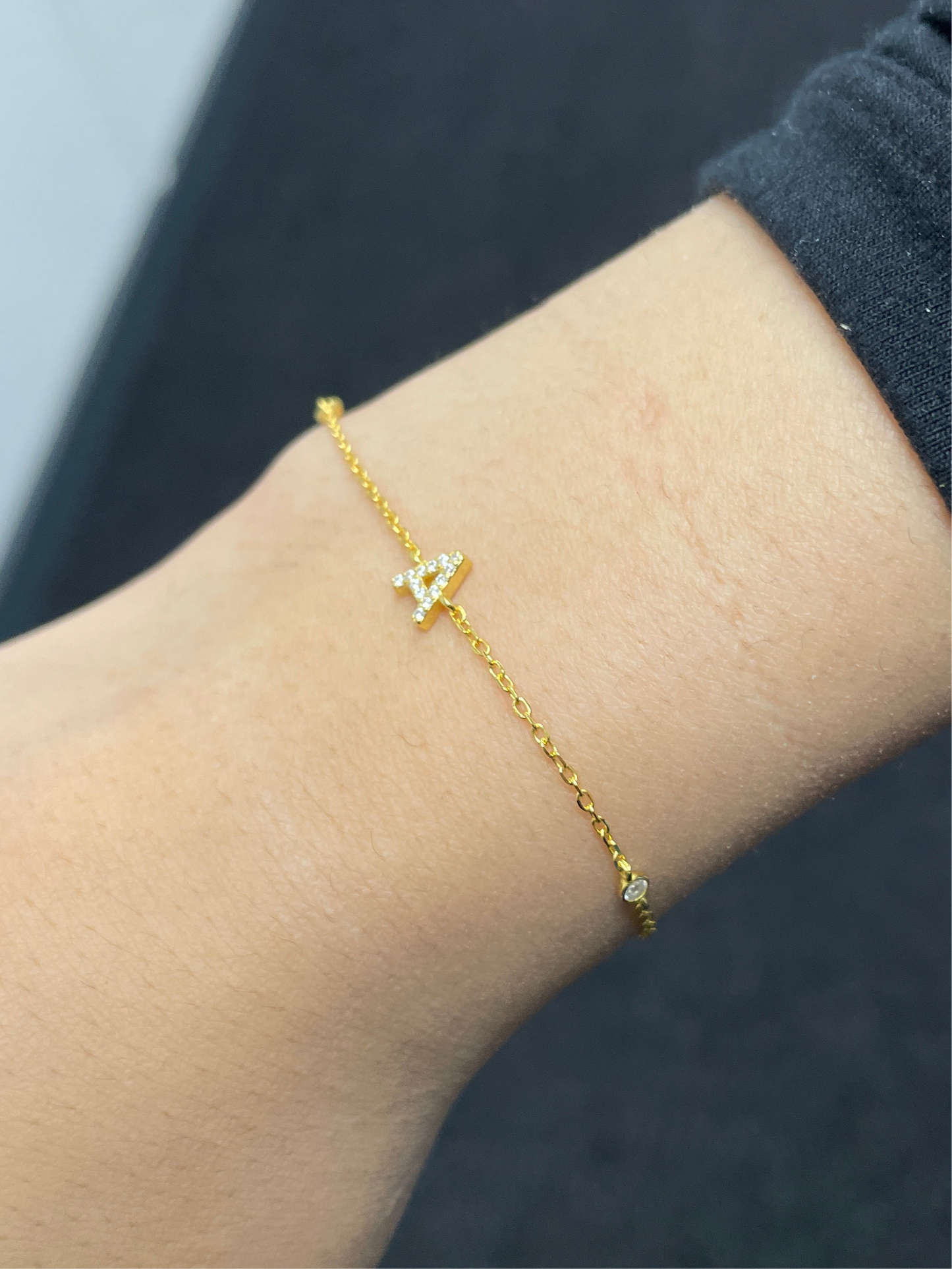 Diamanté initial bracelet