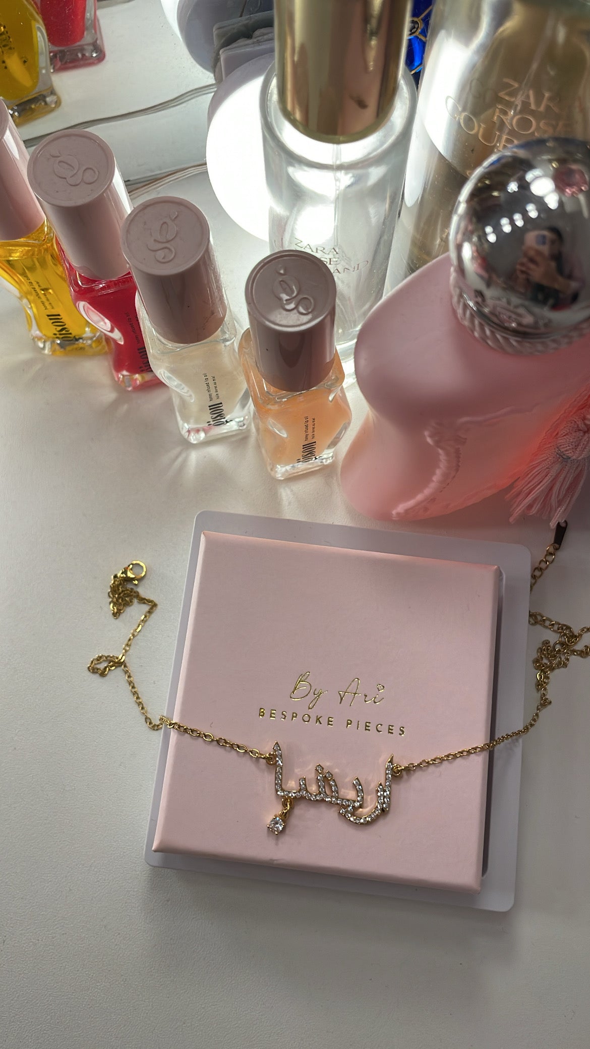 Diamanté Arabic necklace